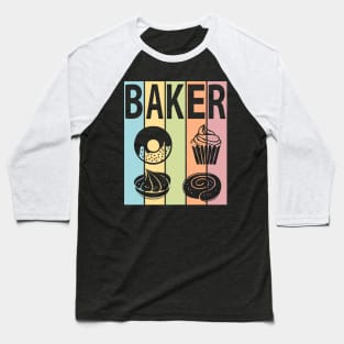 BAKER PASTEL COLORS DESSERTS PASTRY CHEF BAKING LOVER TRENDY Baseball T-Shirt